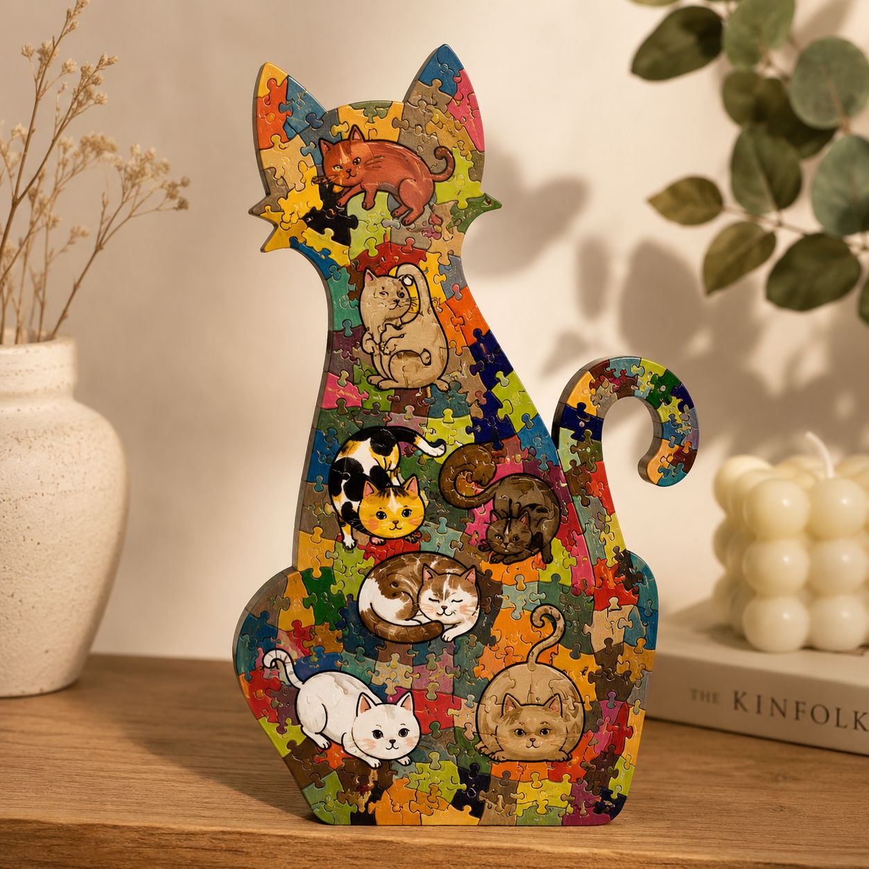 Cute Cat Wooden Puzzle