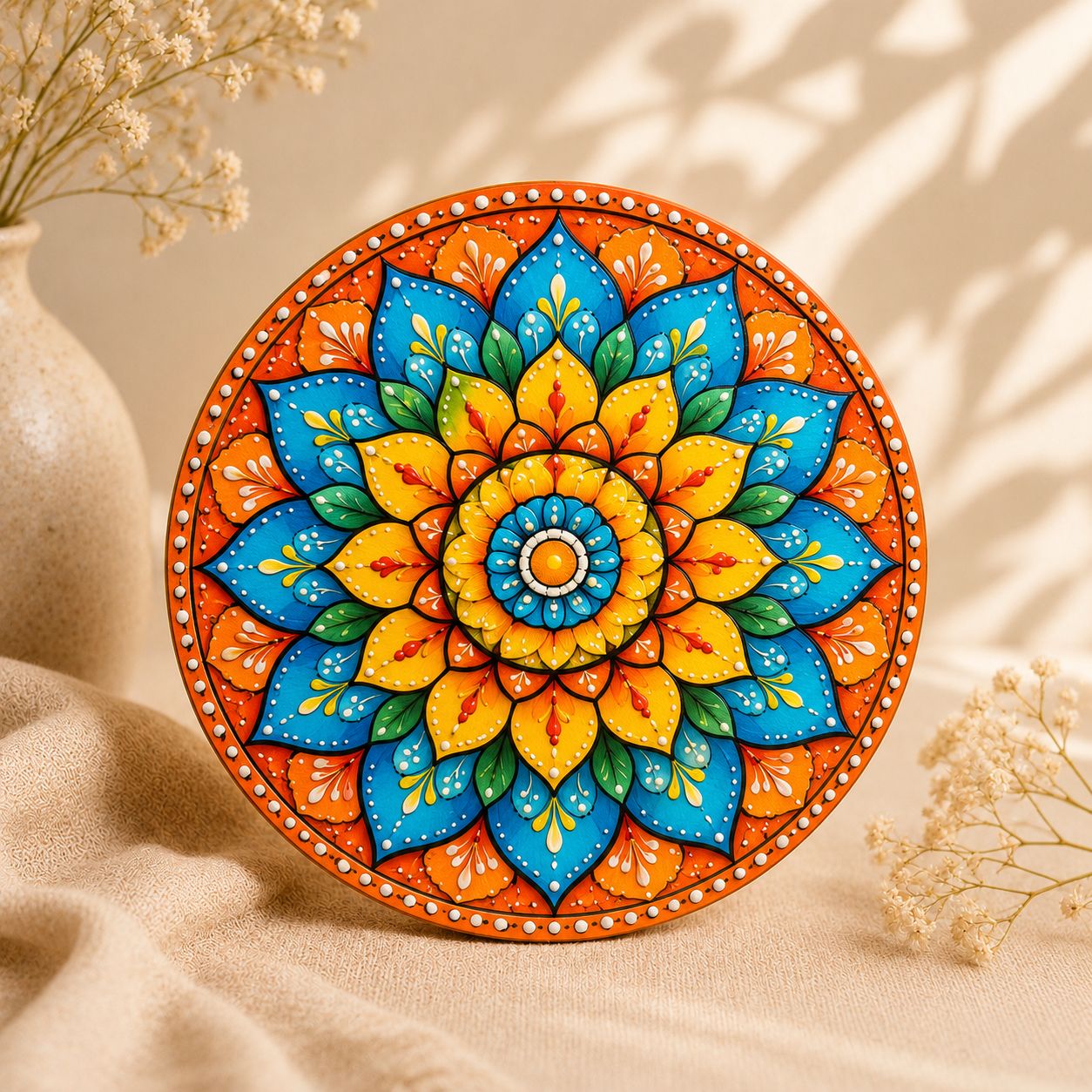 Handcrafted Mandala MDF Wall Art